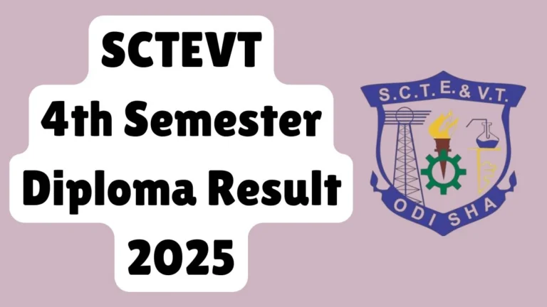 SCTEVT Odisha Diploma Result 2025 Out: Check Semester-Wise Results, Marksheet & Direct Link Here
