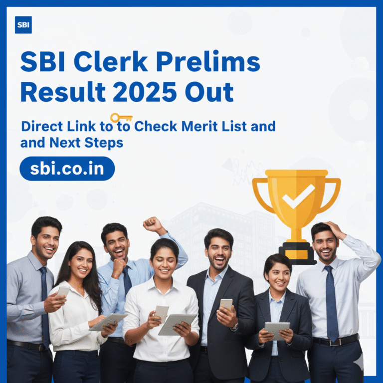 SBI Clerk Prelims Result 2025 Out: Direct Link to Check Merit List and Next Steps at sbi.co.in